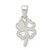 Sterling Silver Polished Clover Pendant QC9550