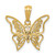 14k and Rhodium Diamond Butterfly Pendant PM5213-005-YA