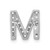 14K  White Gold Diamond Letter M Initial Charm PM5221M-016-WA
