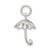 Sterling Silver Umbrella Charm QC1000