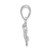 De-Ani Sterling Silver Rhodium-Plated Polished and Textured Sitting Frog Pendant QC10029