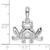 De-Ani Sterling Silver Rhodium-Plated Polished and Textured Sitting Frog Pendant QC10029