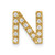 14K  Diamond Letter N Initial Charm PM5221N-013-YA
