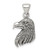 Sterling Silver Antiqued Polished Textured Eagle Head Pendant QC8943