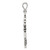 Sterling Silver Antiqued & Textured Key Pendant QC8523