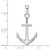 De-Ani Sterling Silver Rhodium-Plated Polished Anchor Pendant QC10246