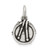Sterling Silver Antiqued Drum Charm QC7759