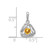 14k White Gold Citrine Triangle Pendant PM7395-CI-W