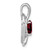 14k White Gold Garnet and Diamond Heart Pendant PM7004-GA-005-WA
