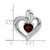 14k White Gold Garnet and Diamond Heart Pendant PM7004-GA-005-WA