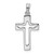 Sterling Silver Rhodium-plated Jesus Cut-out Cross Pendant QC9027