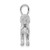De-Ani Sterling Silver Rhodium-Plated Textured 3D English Pointer Dog Pendant QC10234