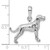 De-Ani Sterling Silver Rhodium-Plated Textured 3D English Pointer Dog Pendant QC10234