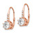 Cheryl M Sterling Silver Rose Gold-plated Brilliant-cut CZ Leverback Dangle Earrings QCM766