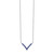 14k White Gold Sapphire 18in. V-Necklace PM7255-SA-W
