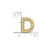 10K  Diamond Letter D Initial Charm PM5221D-016-1YA