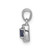 14k White Gold 1/3ct. Blue/White Diamond Square Pendant PM4770-BD-033-WA