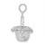 De-Ani Sterling Silver Rhodium-Plated Moveable 3D Nantucket Basket Pendant QC10259