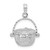 De-Ani Sterling Silver Rhodium-Plated Moveable 3D Nantucket Basket Pendant QC10259