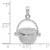 De-Ani Sterling Silver Rhodium-Plated Moveable 3D Nantucket Basket Pendant QC10259