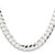 Sterling Silver 9.75mm Concave Beveled Curb Chain QCBC250-18