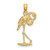 10K 3-D Flamingo w/ Head Up Charm 10K6612
