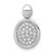 14k White Gold 1/4ct. Diamond Fancy Oval Pendant PM4010-025-WA