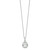 Cheryl M Sterling Silver Rhodium-plated Brilliant-cut Teardrop CZ Halo 18 Inch Necklace QCM876-18