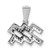14k White Gold Diamond Aquarius Zodiac Pendant PM4112-011-WA