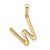 10K Diamond Letter W Initial Pendant PM9798W-010-1YA