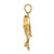 10K 2-D Elephant Head w/ Twisted Trunk Charm 10K6449