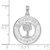 De-Ani Sterling Silver Rhodium-Plated Polished Sanibel Circle with Palm Tree Pendant QC10363