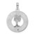 De-Ani Sterling Silver Rhodium-Plated Polished Sanibel Circle with Palm Tree Pendant QC10363