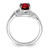 Sterling Silver Rhodium-plated Garnet & Diamond Ring QDX635-8