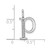 14K White Gold Diamond Lower Case Letter P Initial Pendant PM8366P-004-WA