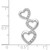 14k White Gold 1/10ct. Diamond Triple Heart Chain Slide PM4931-010-WA