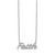 14k White Gold Diamond Faith 18 inch Necklace PM3815-025-WA