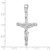 De-Ani Sterling Silver Rhodium-Plated Textured Crucifix Pendant QC10501