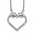 14k White Gold Diamond Heart Infinity 18 inch Necklace PM3805-025-WA