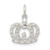 Sterling Silver Crown Charm QC256