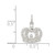 Sterling Silver Crown Charm QC256