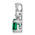 14K White Gold Lab Grown VS/SI FGH Dia & Created Emerald Pendant PM7515-CEM-020-WLG