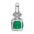 14K White Gold Lab Grown VS/SI FGH Dia & Created Emerald Pendant PM7515-CEM-020-WLG