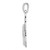 De-Ani Sterling Silver Rhodium-Plated Polished Anchor with Seahorse Pendant QC10439