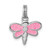 Sterling Silver Rhodium-platedGlitter Enamel Dragonfly Charm QC6270
