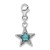 Sterling Silver Rhodium-plated March CZ Birthstone Star Charm QC4812