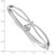Sterling Silver Rhodium-plated CZ Heart Dangle Hinged Bangle QB1442