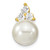 14K Lab Grown Diamond VS/SI FGH Fancy FWC Pearl Chain Slide PM7997-051-YLG
