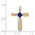14k w/Rhodium Lab Created Sapphire and Diamond Cross Slide PM5278-CSA-001-YA