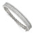 Sterling Shimmer Sterling Silver Rhodium-plated 215 Stone Pav CZ Hinged Bangle Bracelet QB1346